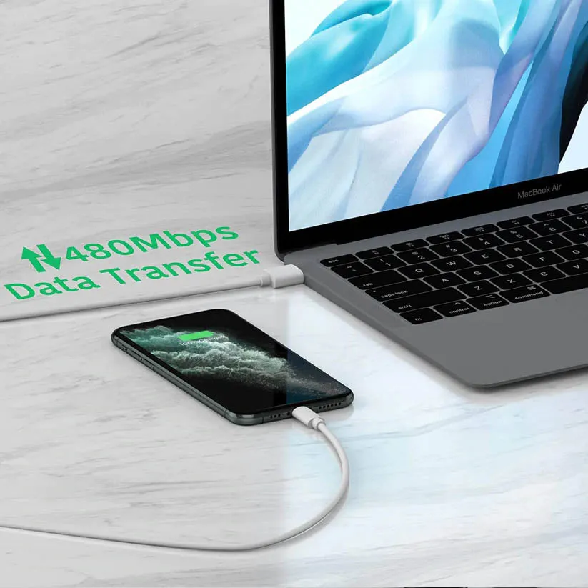 10ft. Lightning to USB Sync Charge Compatible Cable for Apple Phones