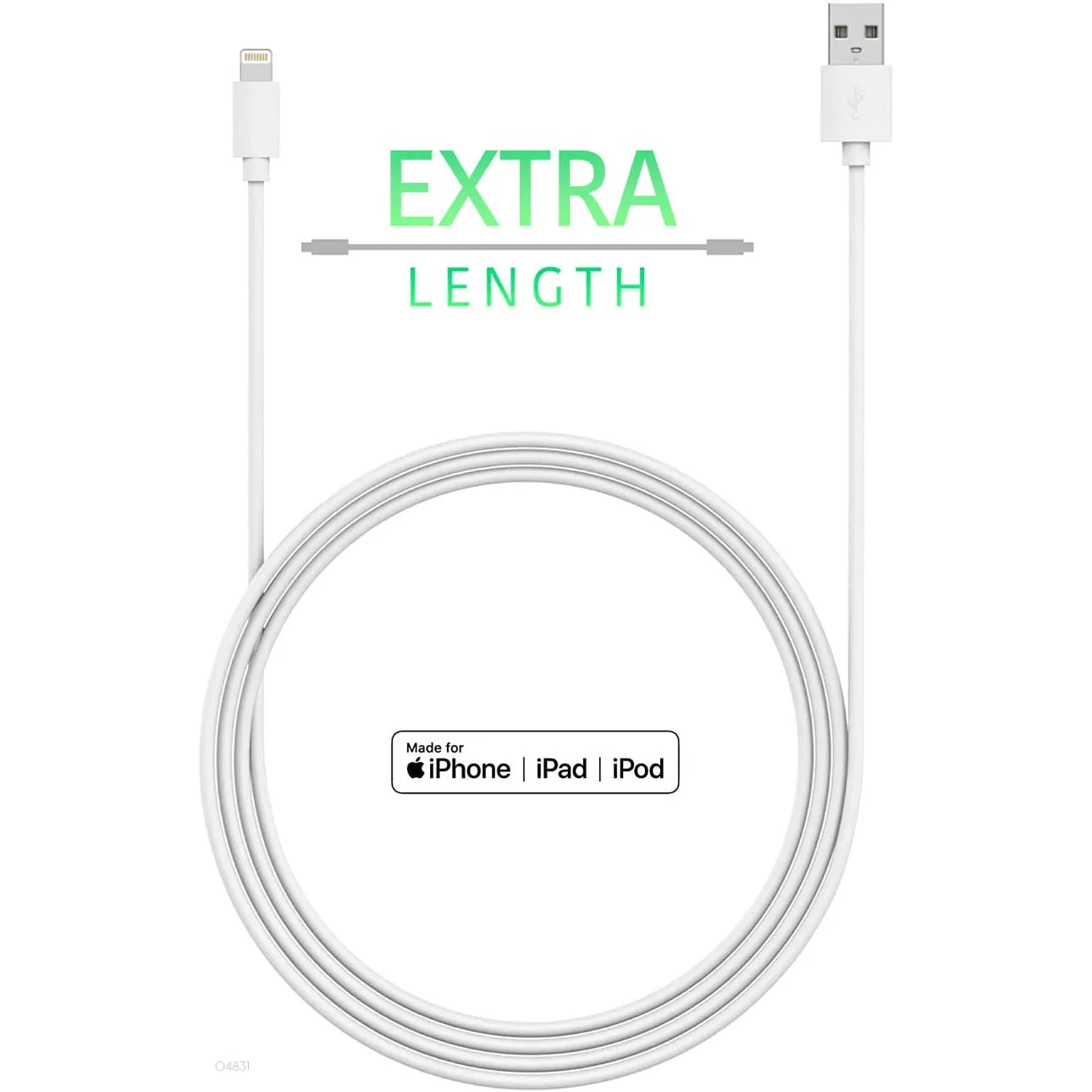 10ft. Lightning to USB Sync Charge Compatible Cable for Apple Phones