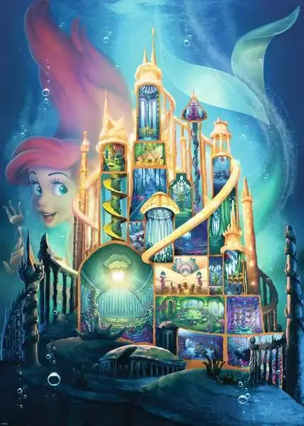 120002659 - RAVENSBURGER 1000PC - DISNEY CASTLES - ARIEL