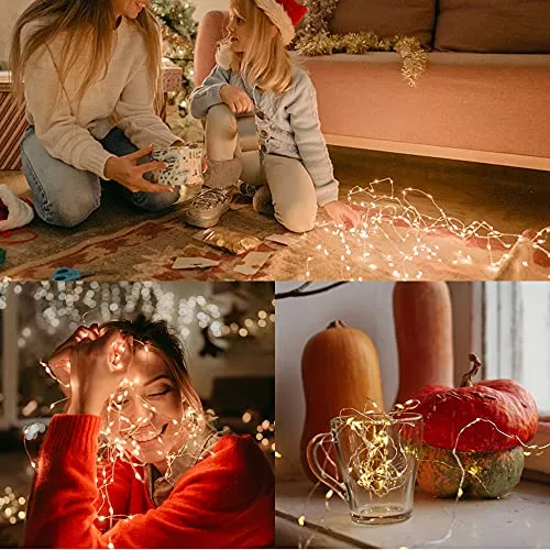 20 LED 6.5ft Fairy String Lights - Battery Operated - Waterproof - Warm White - 12 Pack