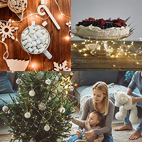 20 LED 6.5ft Fairy String Lights - Battery Operated - Waterproof - Warm White - 12 Pack