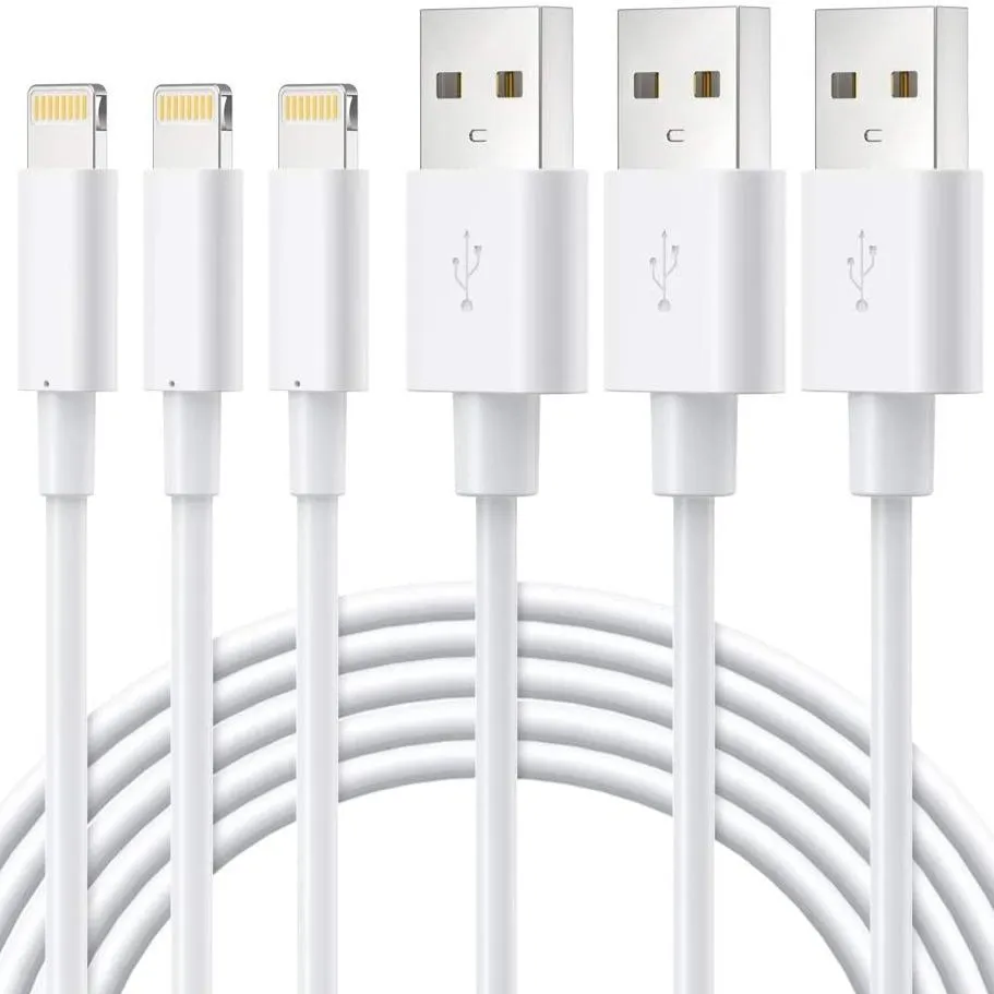 3-Pack: Lightning Cable for Apple iPhone, iPad