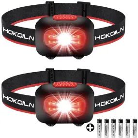 300 Lumens COB & LED Battery Headlamp with 6 x AAA Batteries 2Pack