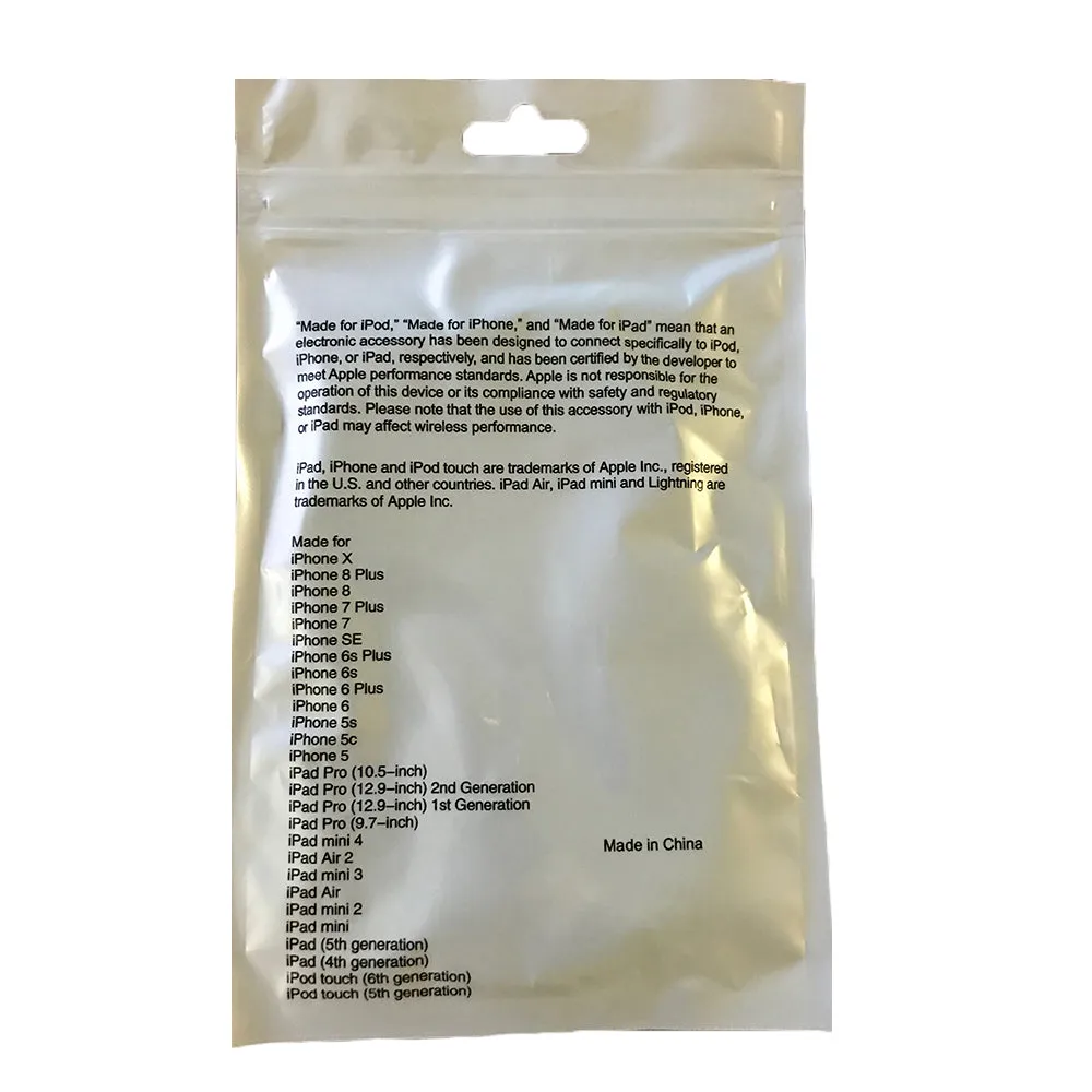 3Ft USB Charge/Sync Lightning Cable White with MFi Certified