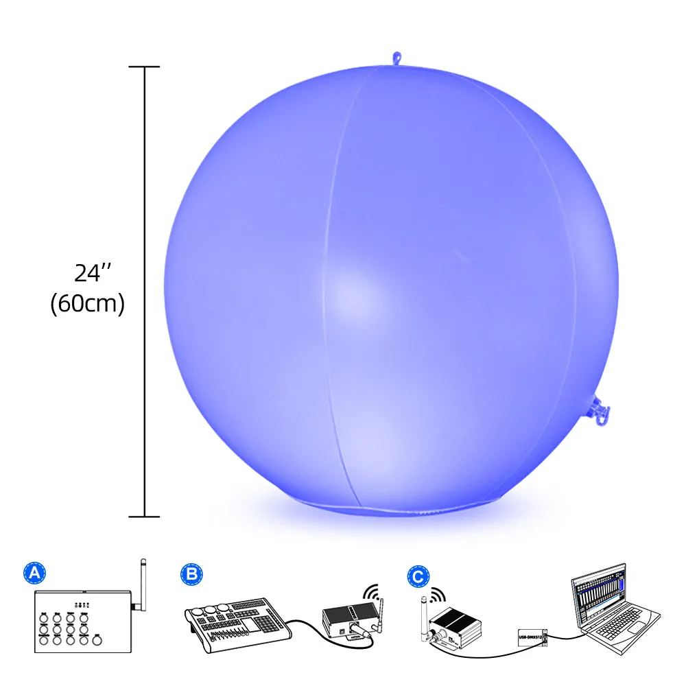 60CM DMX Controlled LED Floating Ball