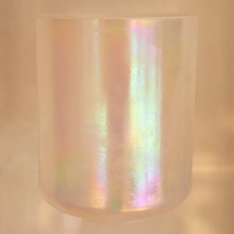 7" Phenacite Platinum Tall Flat Base Alchemy Crystal Singing Bowl™