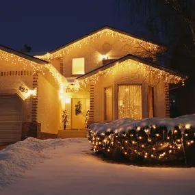 8 Modes Curtain Icicle Lights 16.4x2 Foot 150LED with Memory Function Starry Fairy Lights for Indoor Outdoor Fair Garden Patio Party Decor with Waterproof and UL Safety Standard