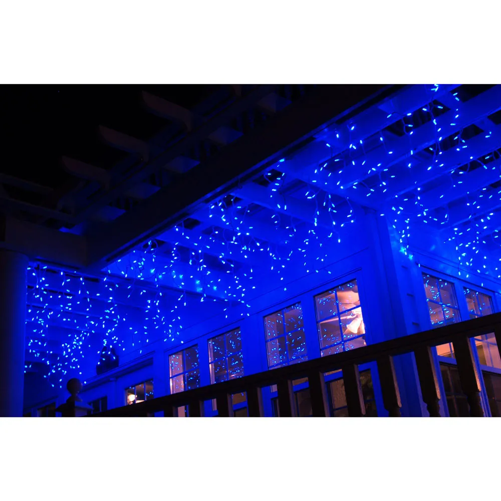 8 Modes Curtain Icicle Lights 16.4x2 Foot 150LED with Memory Function Starry Fairy Lights for Indoor Outdoor Fair Garden Patio Party Decor with Waterproof and UL Safety Standard
