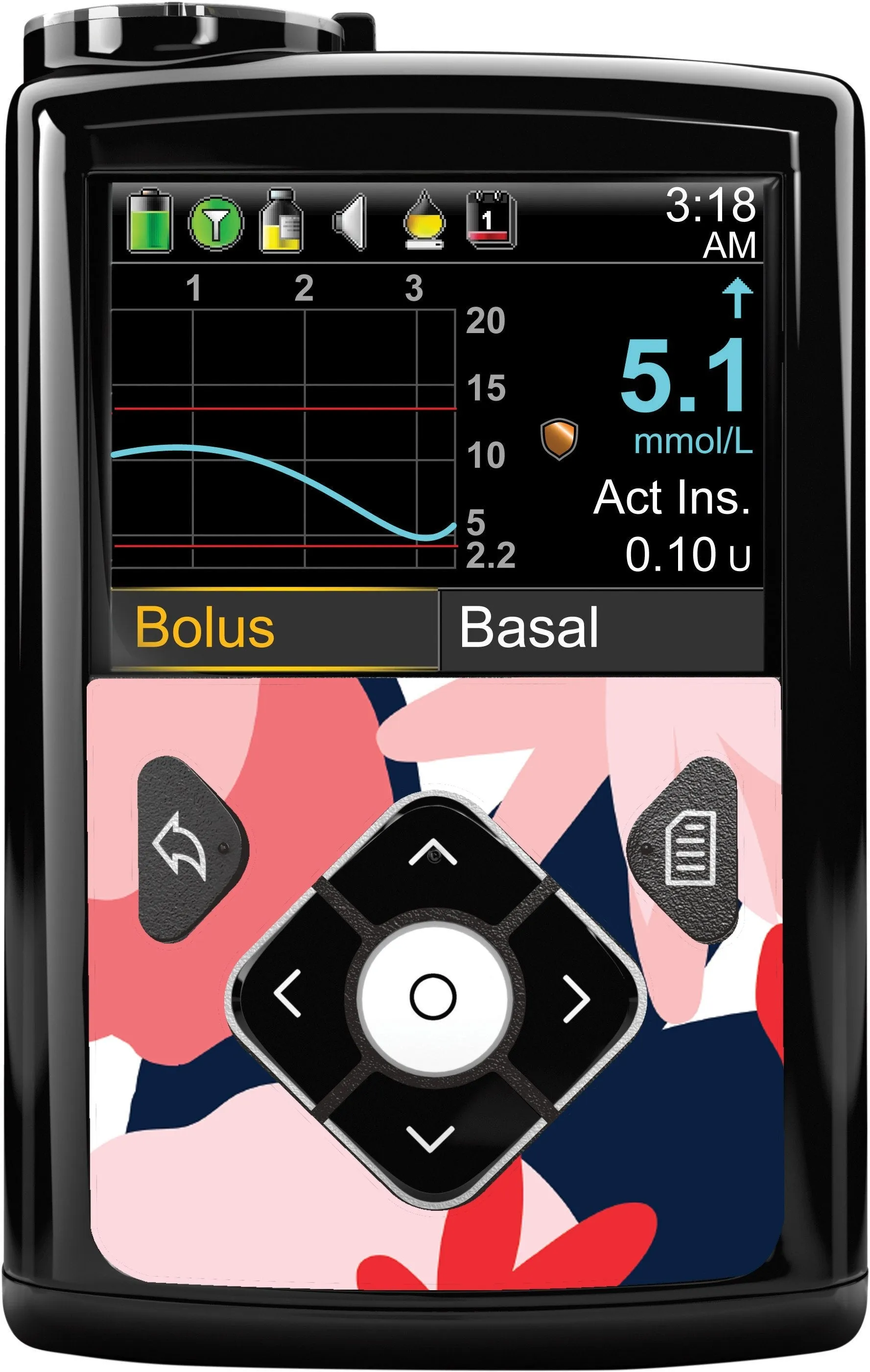Abstract Flower Sticker for Medtronic MiniMed 770G & 780G