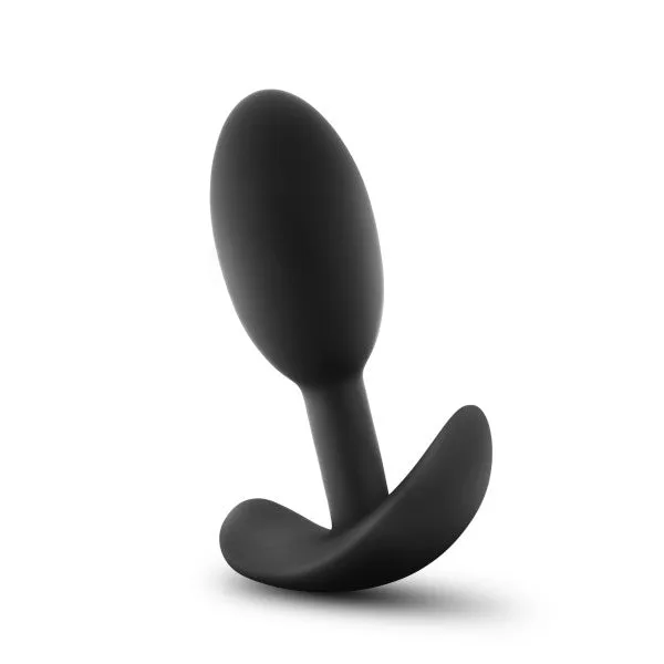 Anal Adventures Platinum Silicone Vibra Slim Plug Small Black
