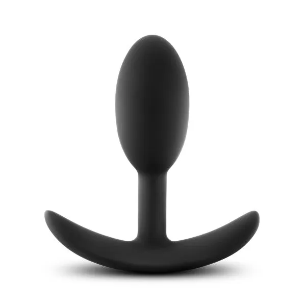 Anal Adventures Platinum Silicone Vibra Slim Plug Small Black