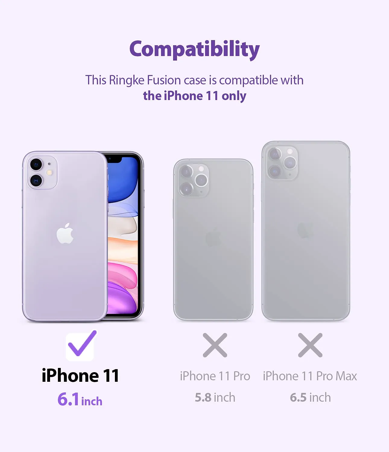 Apple iPhone 11 Back Cover Case | Fusion - Clear