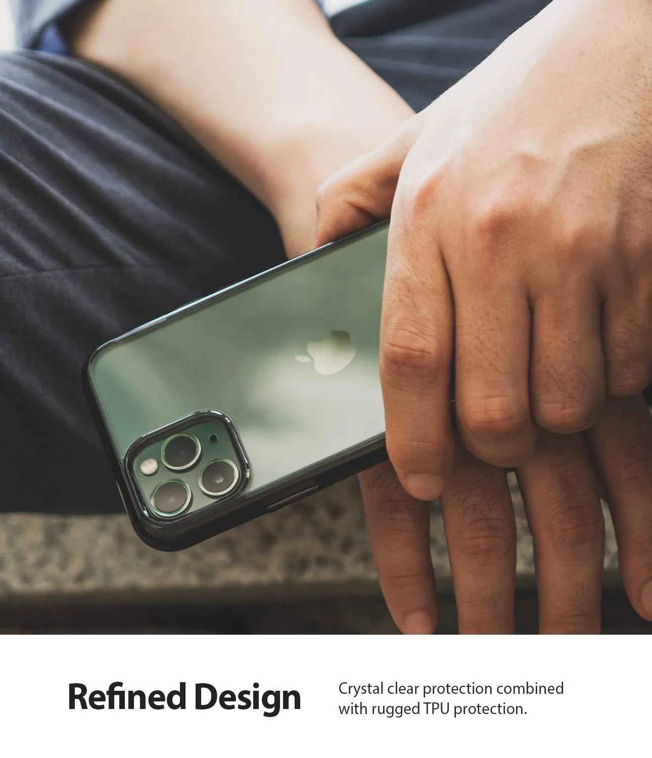 Apple iPhone 11 Pro Max Back Cover Case | Fusion - Smoke black