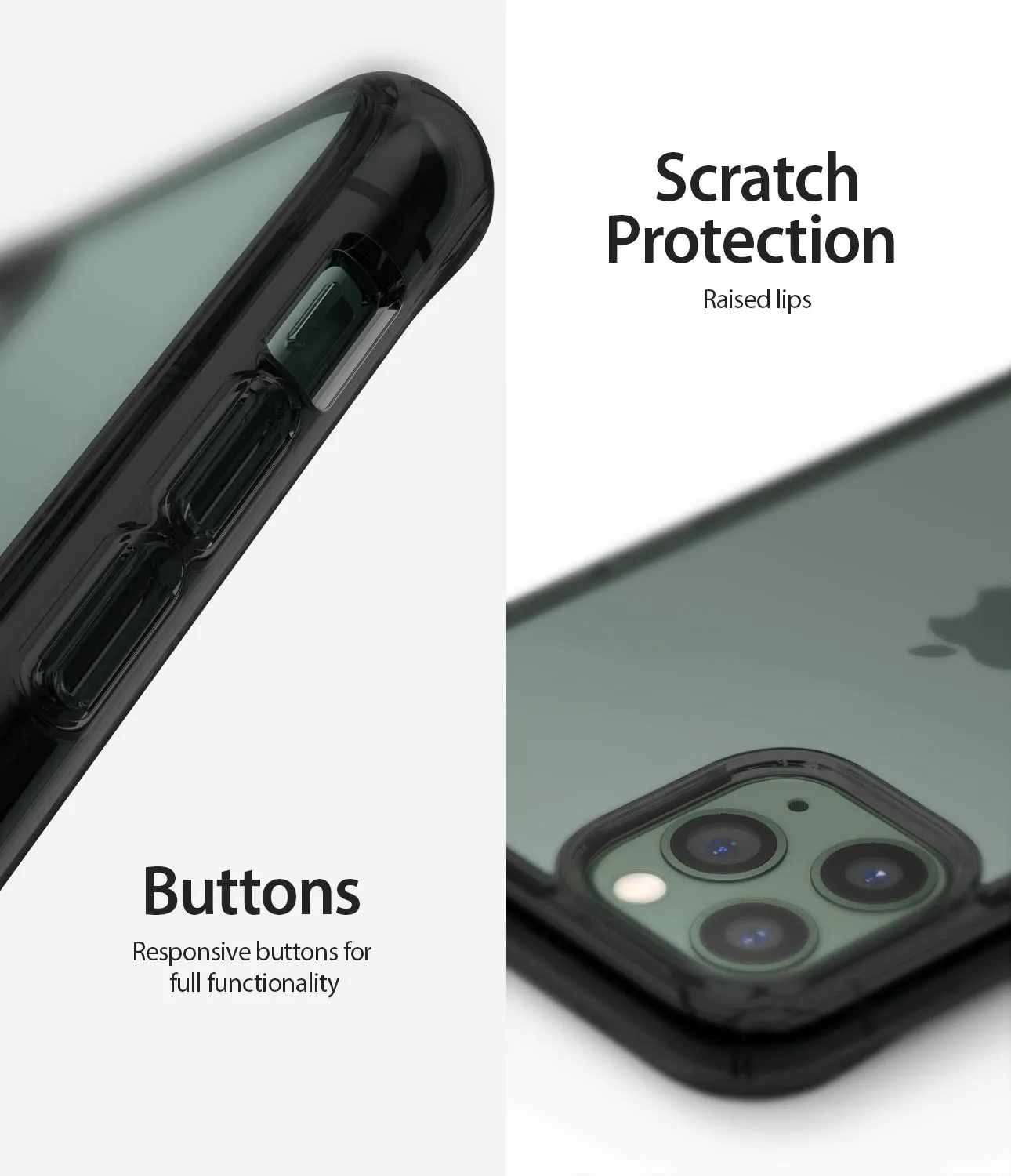 Apple iPhone 11 Pro Max Back Cover Case | Fusion - Smoke black