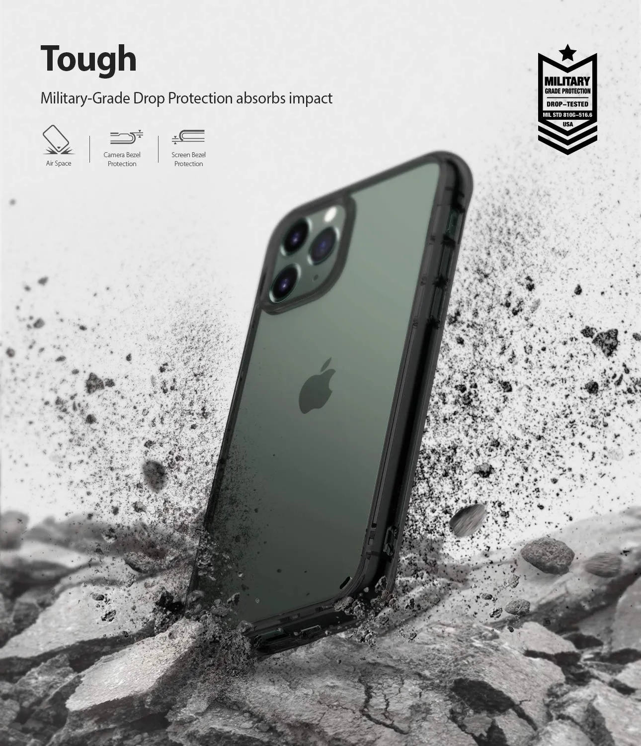Apple iPhone 11 Pro Max Back Cover Case | Fusion - Smoke black