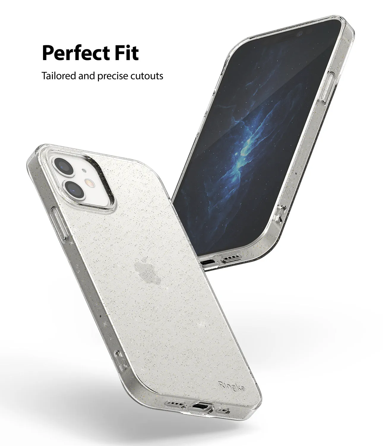 Apple iPhone 12 Mini Case Cover| Air Series| Glitter Clear