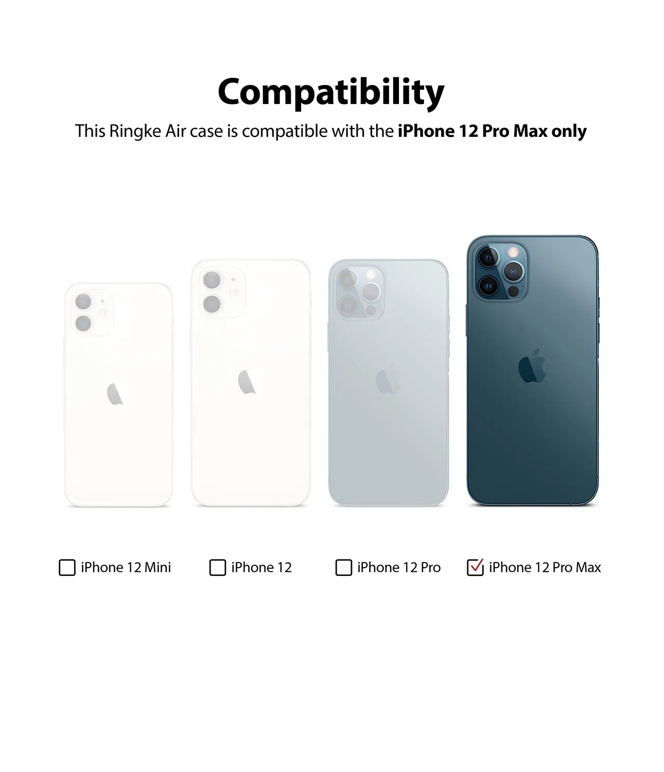 Apple iPhone 12 Pro Max Case Cover| Air Series| Glitter Clear