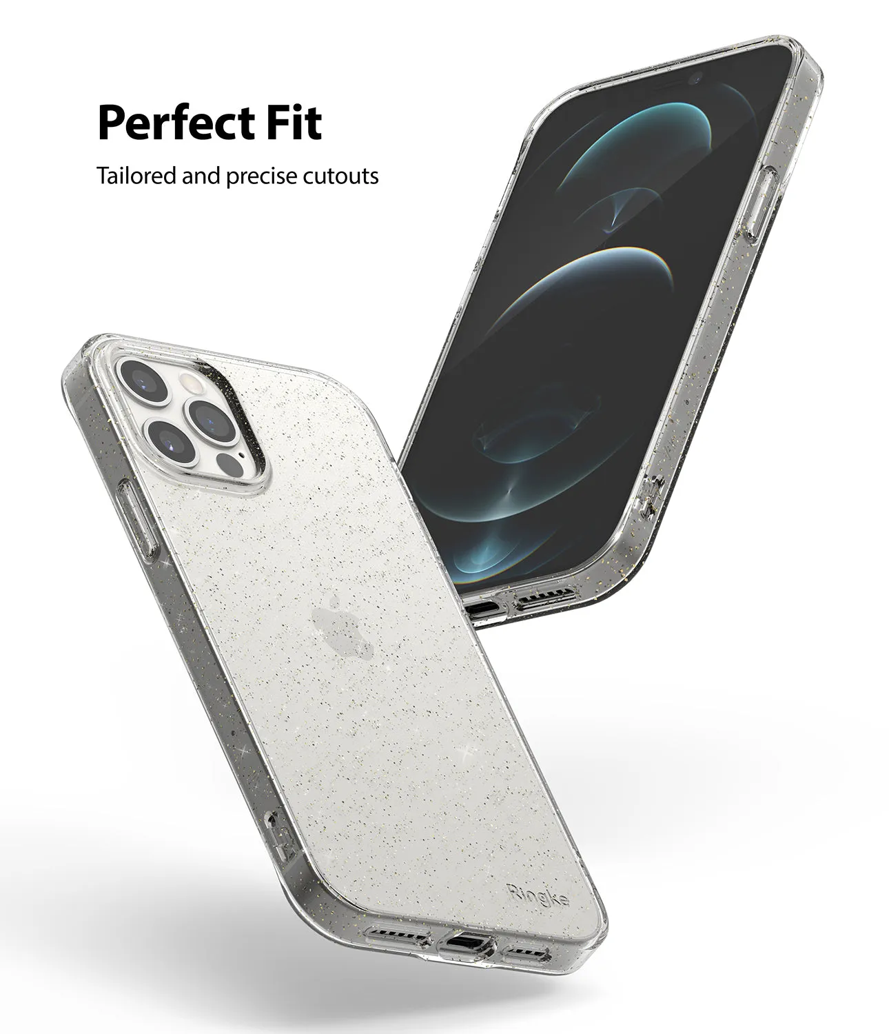 Apple iPhone 12 Pro Max Case Cover| Air Series| Glitter Clear