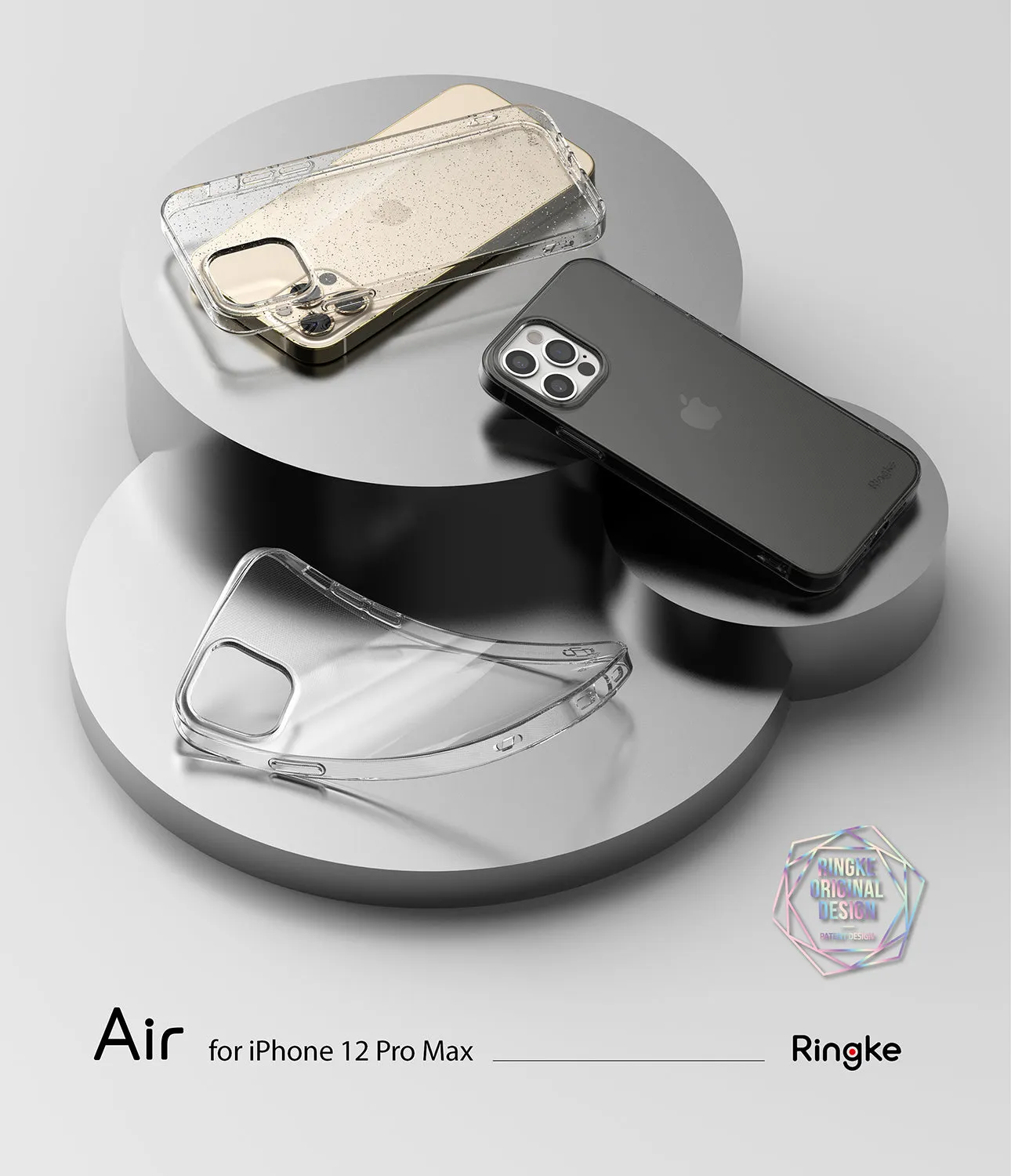 Apple iPhone 12 Pro Max Case Cover| Air Series| Glitter Clear
