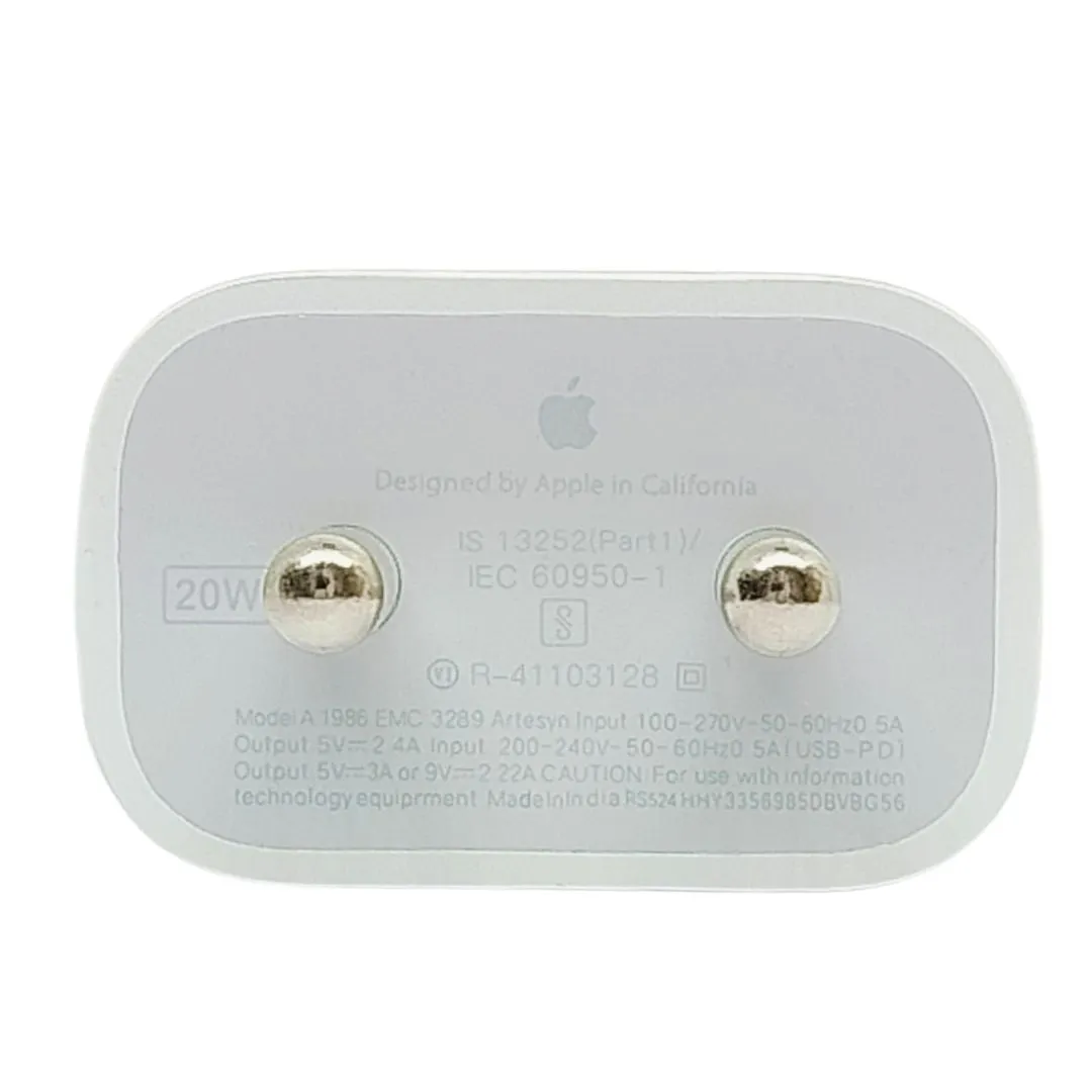 Apple iPhone 13 20W USB‑C Power Adapter With USB-C to Lightning Charge Cable