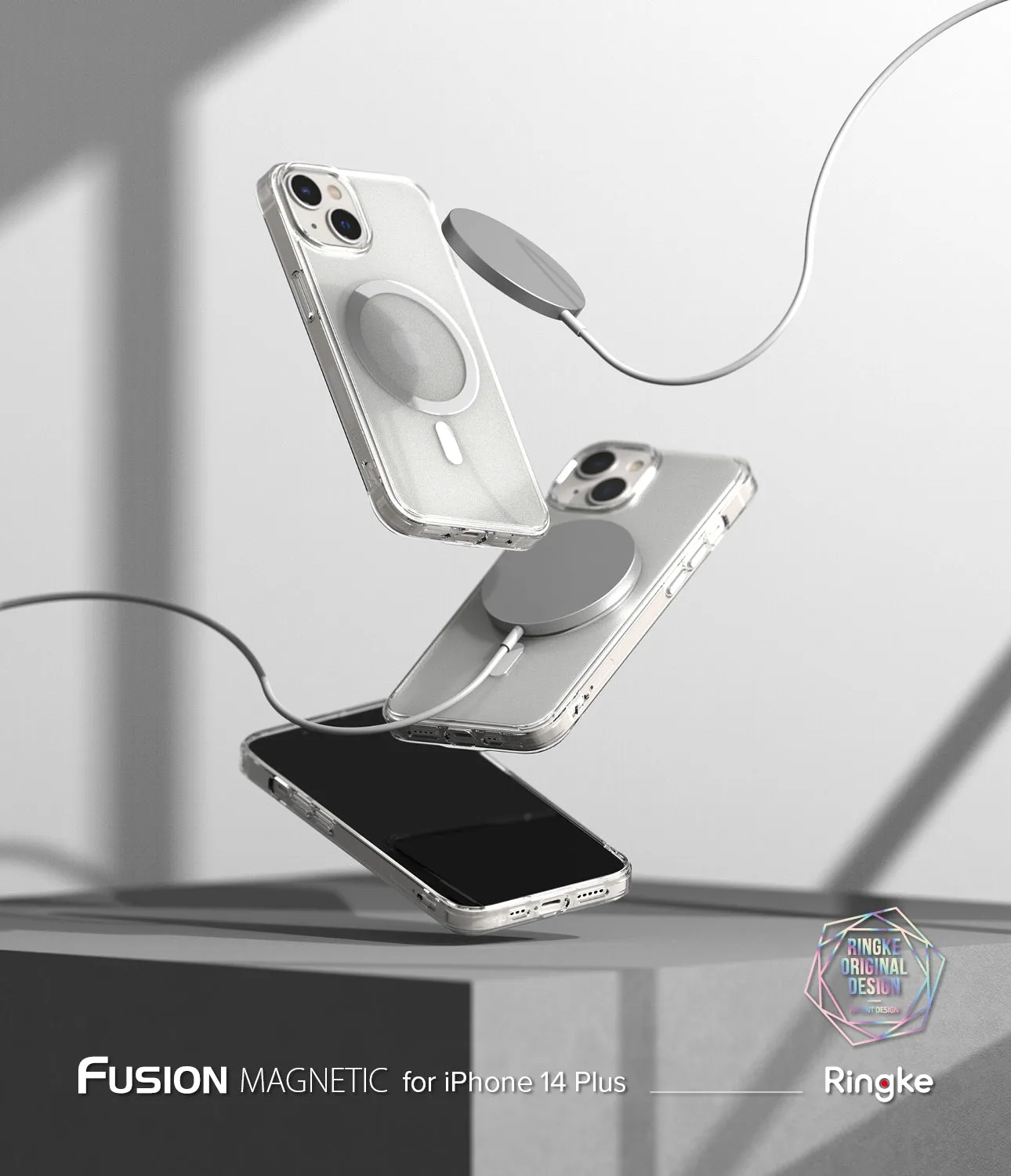Apple iPhone 14 Plus Case Cover| Fusion Magnetic Series| Matte Clear