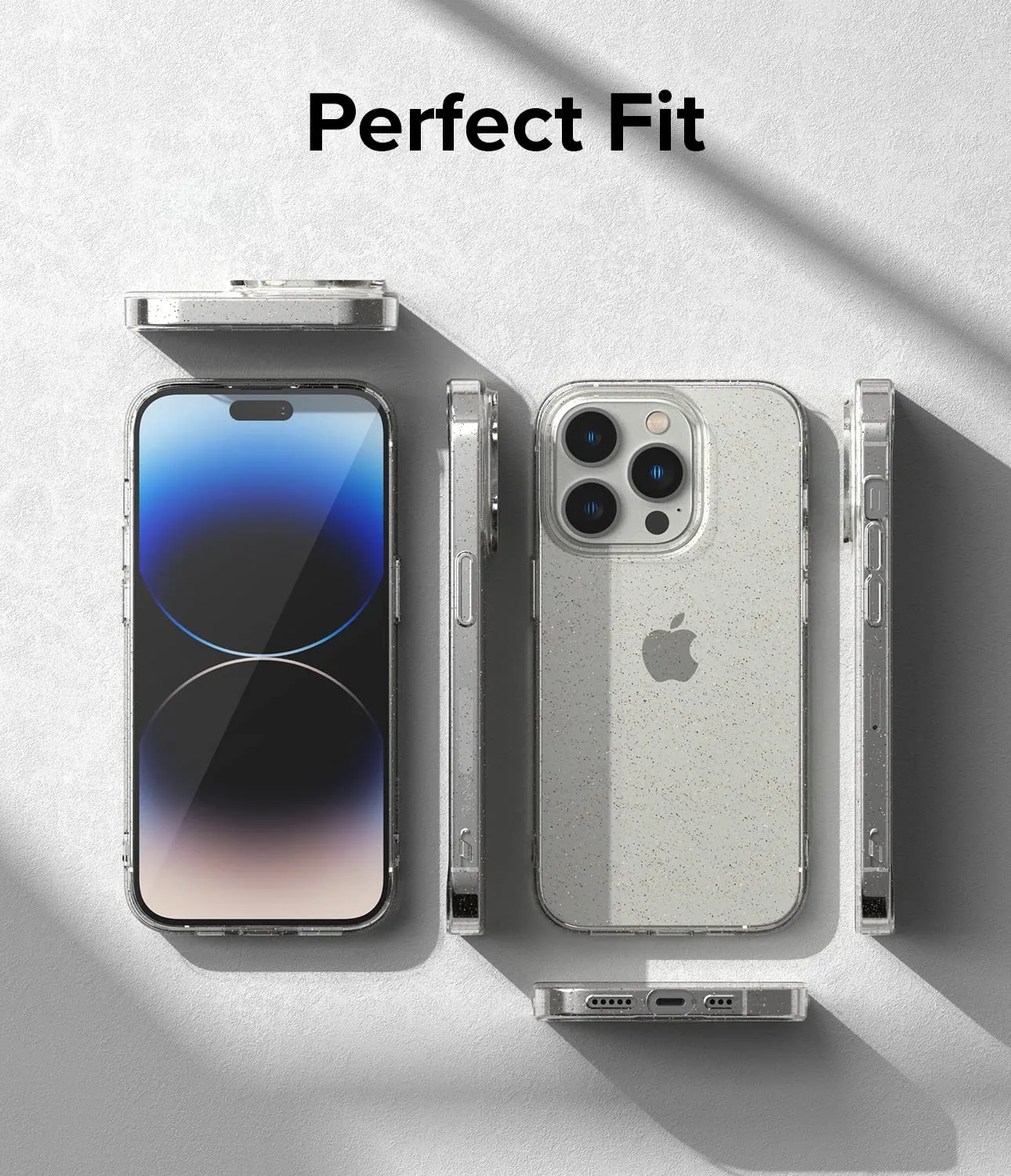 Apple iPhone 14 Pro Max Back Cover Case | Air-Glitter Clear