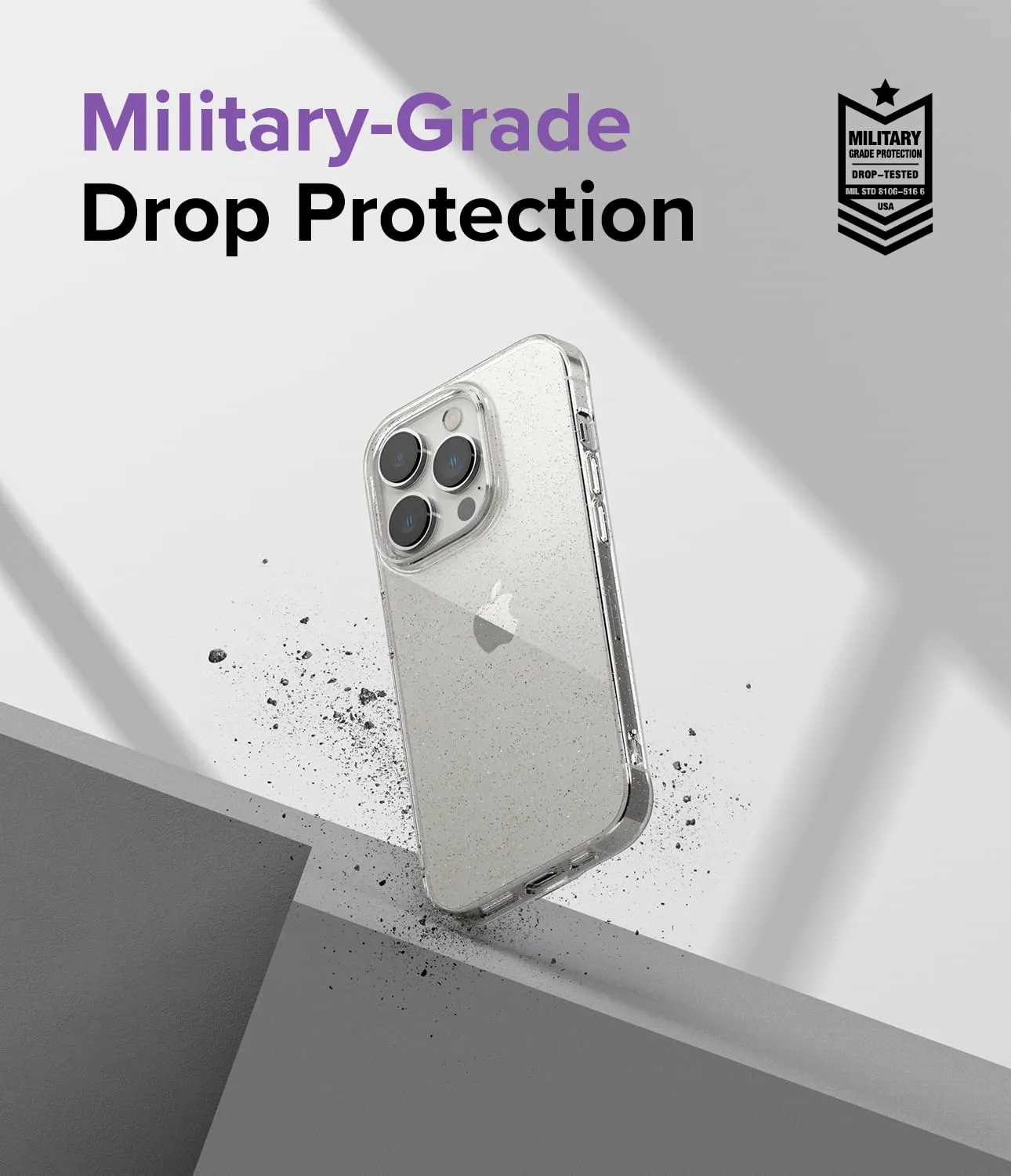 Apple iPhone 14 Pro Max Back Cover Case | Air-Glitter Clear