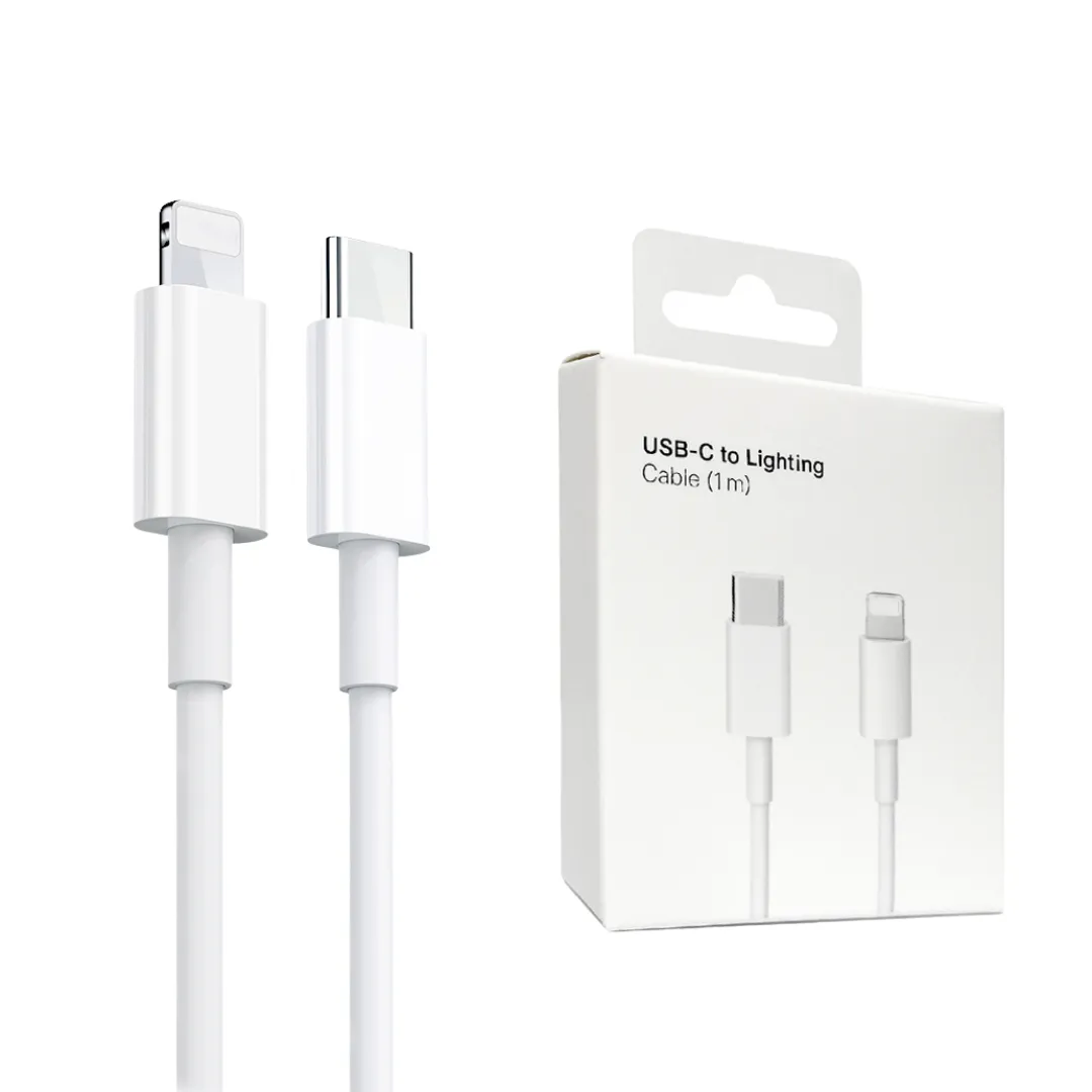 Apple MacBook Air (M2, 2022) USB-C to Lightning Thunderbolt 3 Charge and Data Sync Cable 1M White