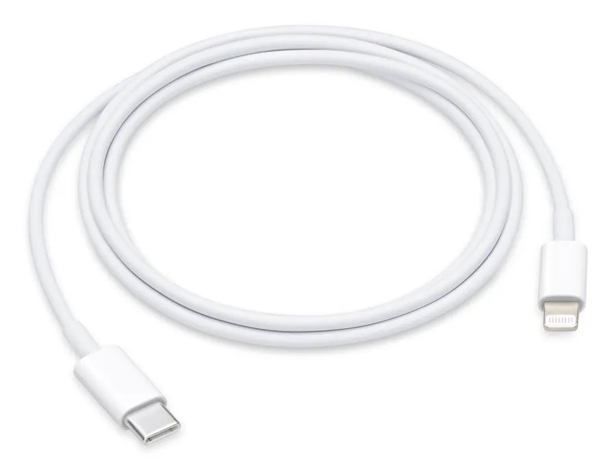Apple MacBook Air (M2, 2022) USB-C to Lightning Thunderbolt 3 Charge and Data Sync Cable 1M White