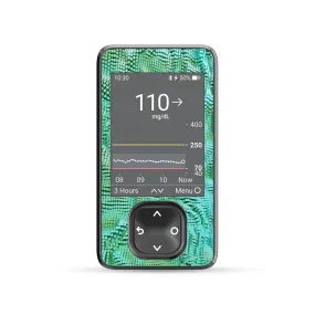 Aqua Ripple DEXCOM G7 and Stelo and G6 Touchscreen Receiver Sticker