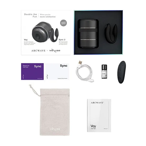 Arcwave - Double the Fun Collection Box Voy x We Vibe Sync 2 Couple Set (Black)