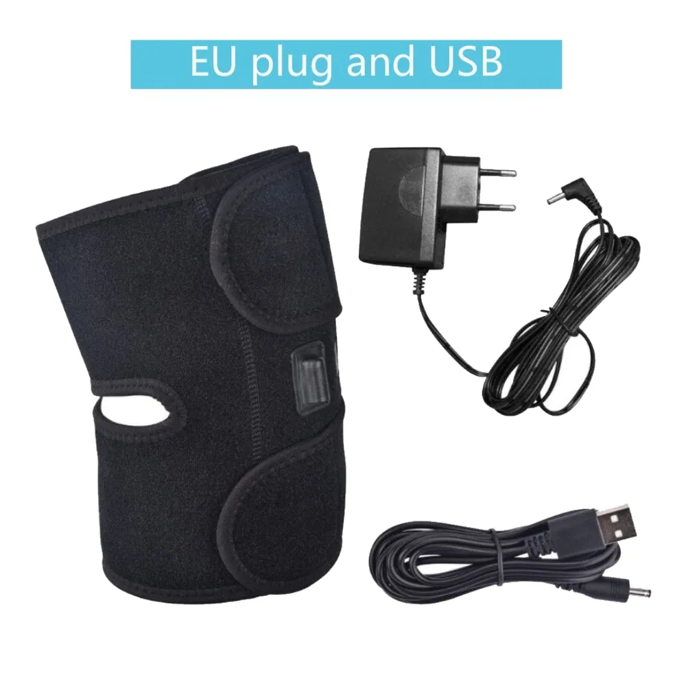 Arthritis Relieve Knee Pain Belt  3 Heating Gear Electric Knee Protection Heating Massager Pads Therapy Adjustable Brace Support