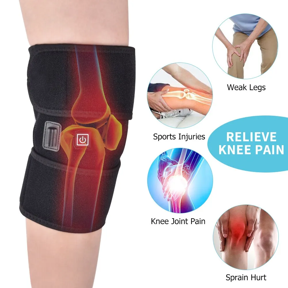 Arthritis Relieve Knee Pain Belt  3 Heating Gear Electric Knee Protection Heating Massager Pads Therapy Adjustable Brace Support