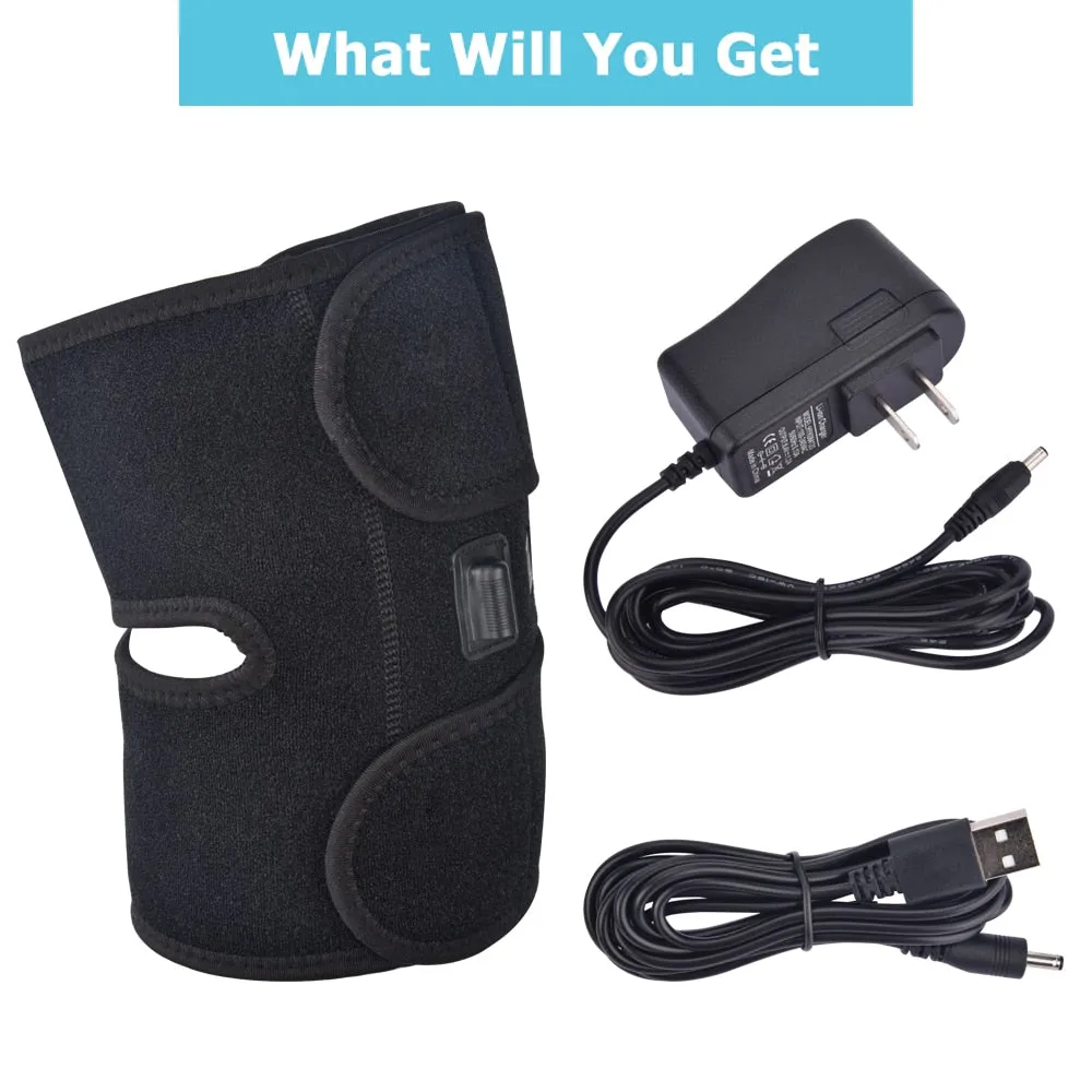 Arthritis Relieve Knee Pain Belt  3 Heating Gear Electric Knee Protection Heating Massager Pads Therapy Adjustable Brace Support