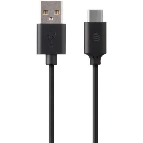 AT&T CS01-BLK USB to USB-C Charge & Sync Cable, 3.3ft (Black)