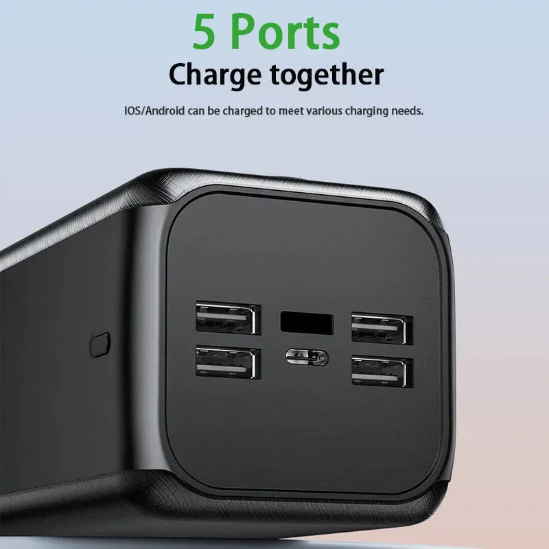 Awei Powerful Power Bank Spare External Battery Fast Charge With Led Digital Display 50000mAh