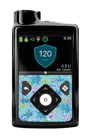 Azul Flowers Sticker for Medtronic MiniMed 770G & 780G