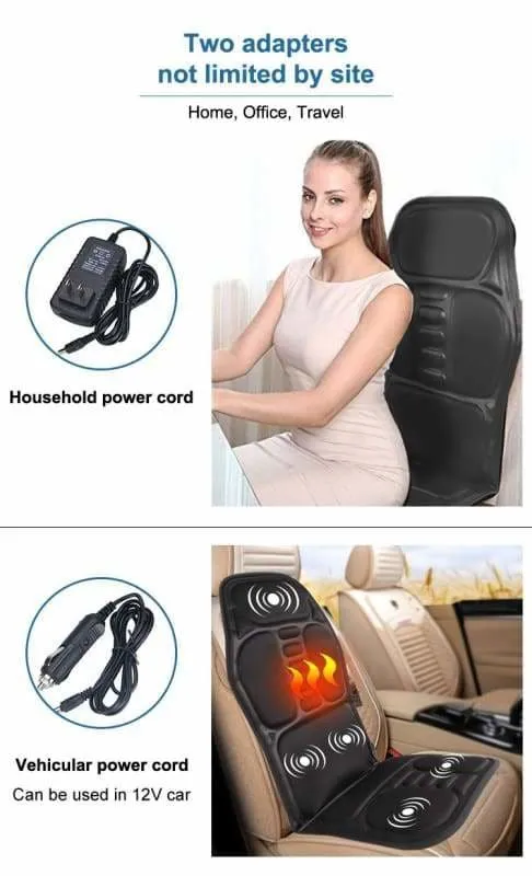 Premium Vibrating Back Massager Chair Cushion for Ultimate Relaxation