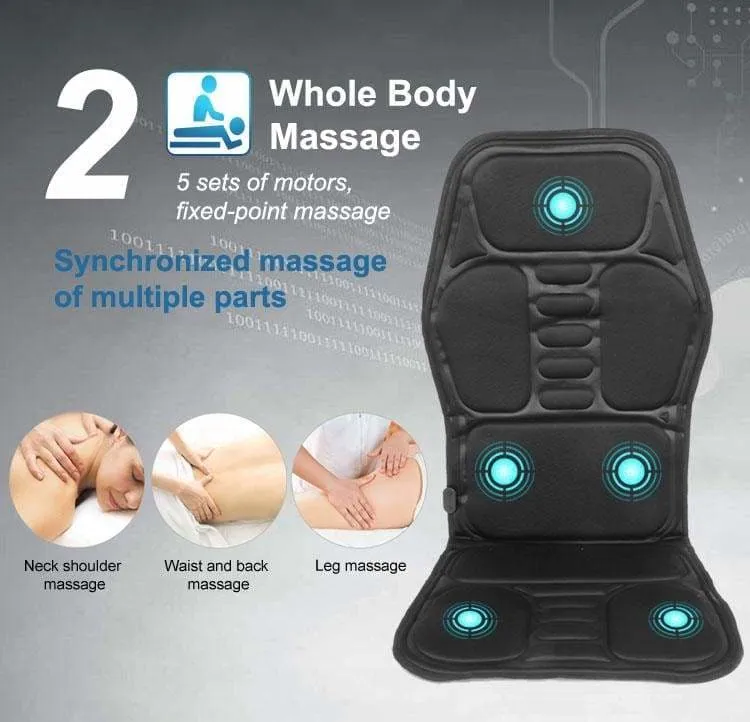 Premium Vibrating Back Massager Chair Cushion for Ultimate Relaxation