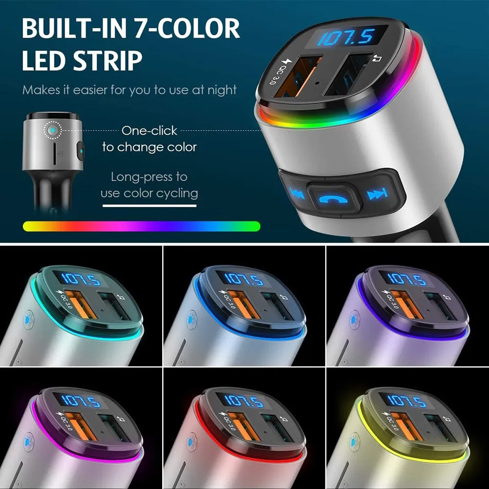Bc41 Car Fm Transmitter Bluetooth MP3 Player Charger Cigarette