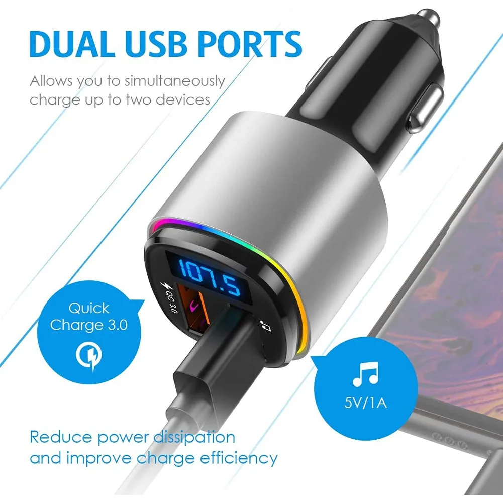 Bc41 Car Fm Transmitter Bluetooth MP3 Player Charger Cigarette