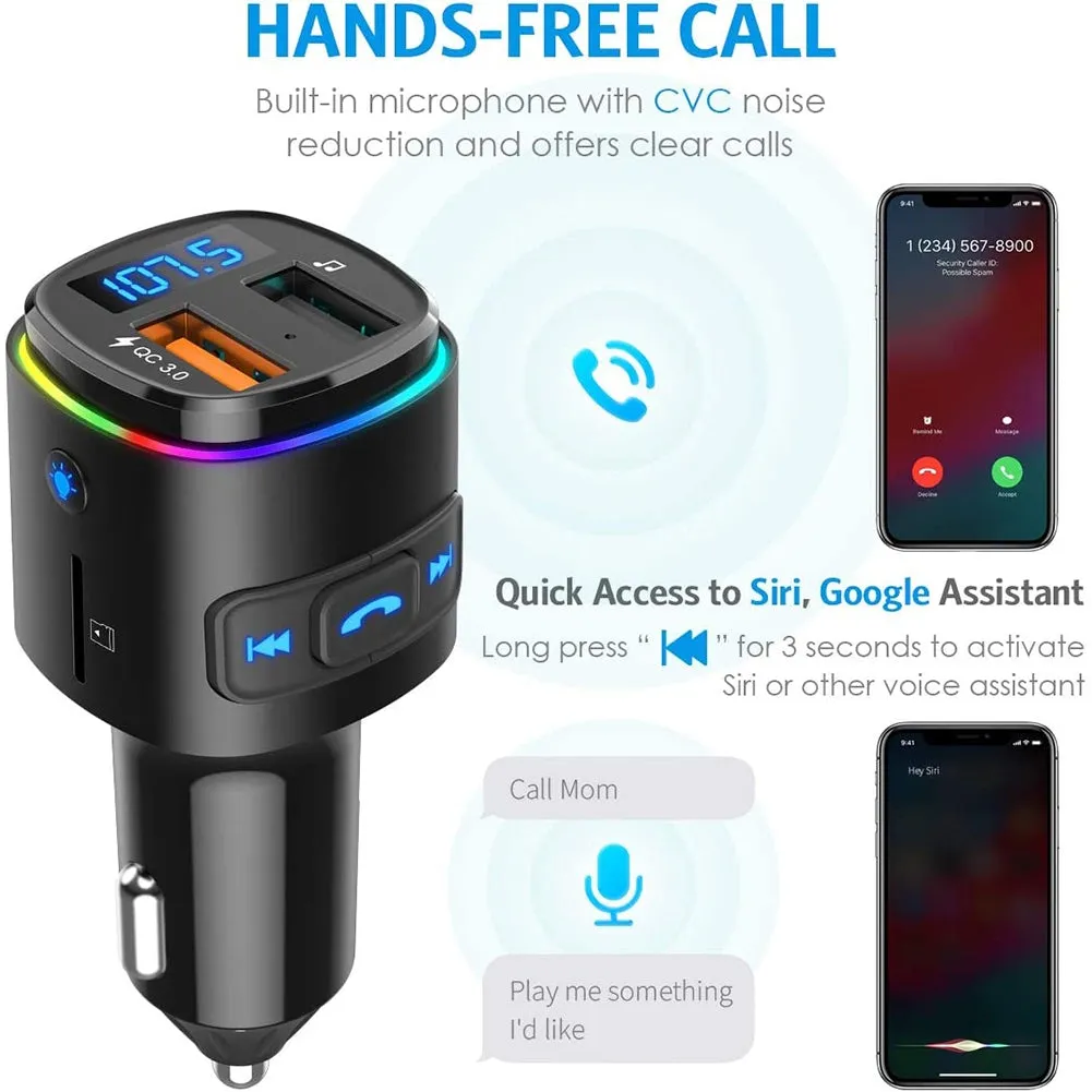 Bc41 Car Fm Transmitter Bluetooth MP3 Player Charger Cigarette