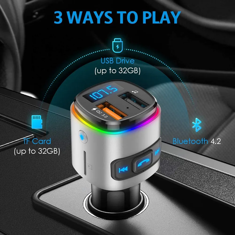 Bc41 Car Fm Transmitter Bluetooth MP3 Player Charger Cigarette