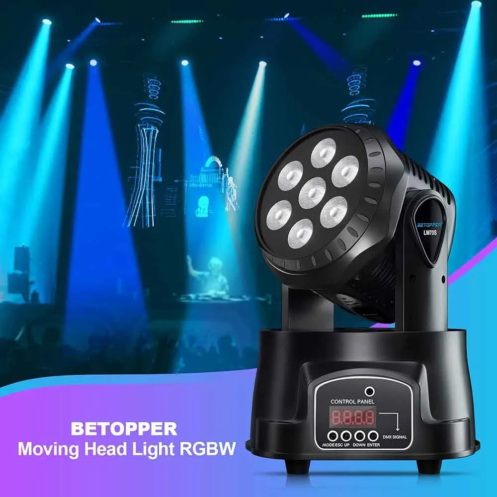 Betopper LM70SR 7x8W RGBW Moving Head Lights Clearance