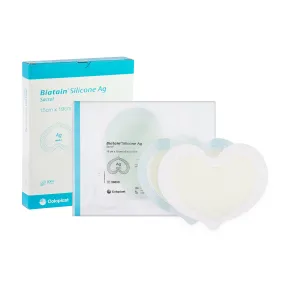 Biatain Silicone Ag Border Dressing (Sacral) (15cm x 19cm) (x5)