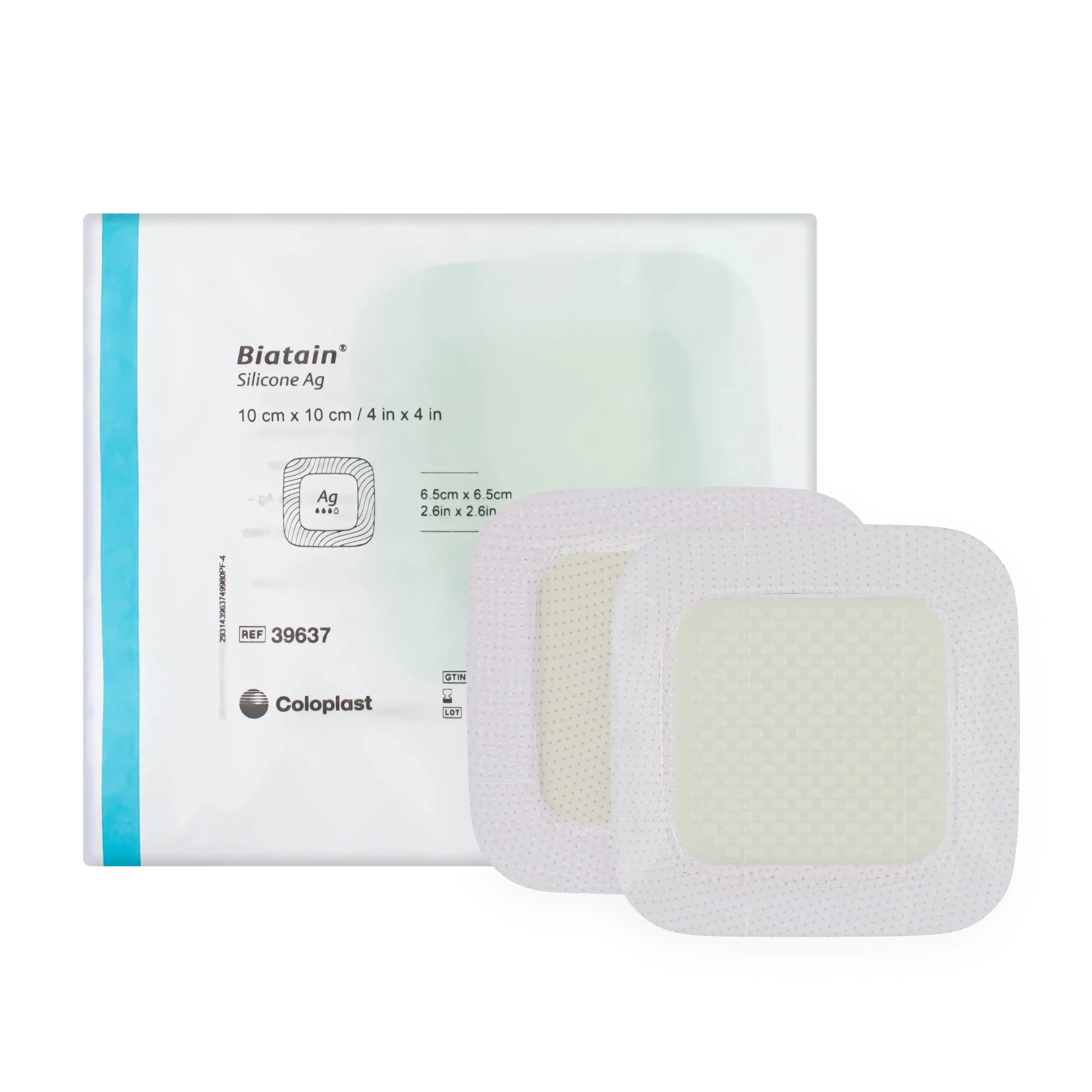 Biatain Silicone Ag Dressing - Silver Impregnated Foam Film Dressing (Multiple Sizes) (x5)
