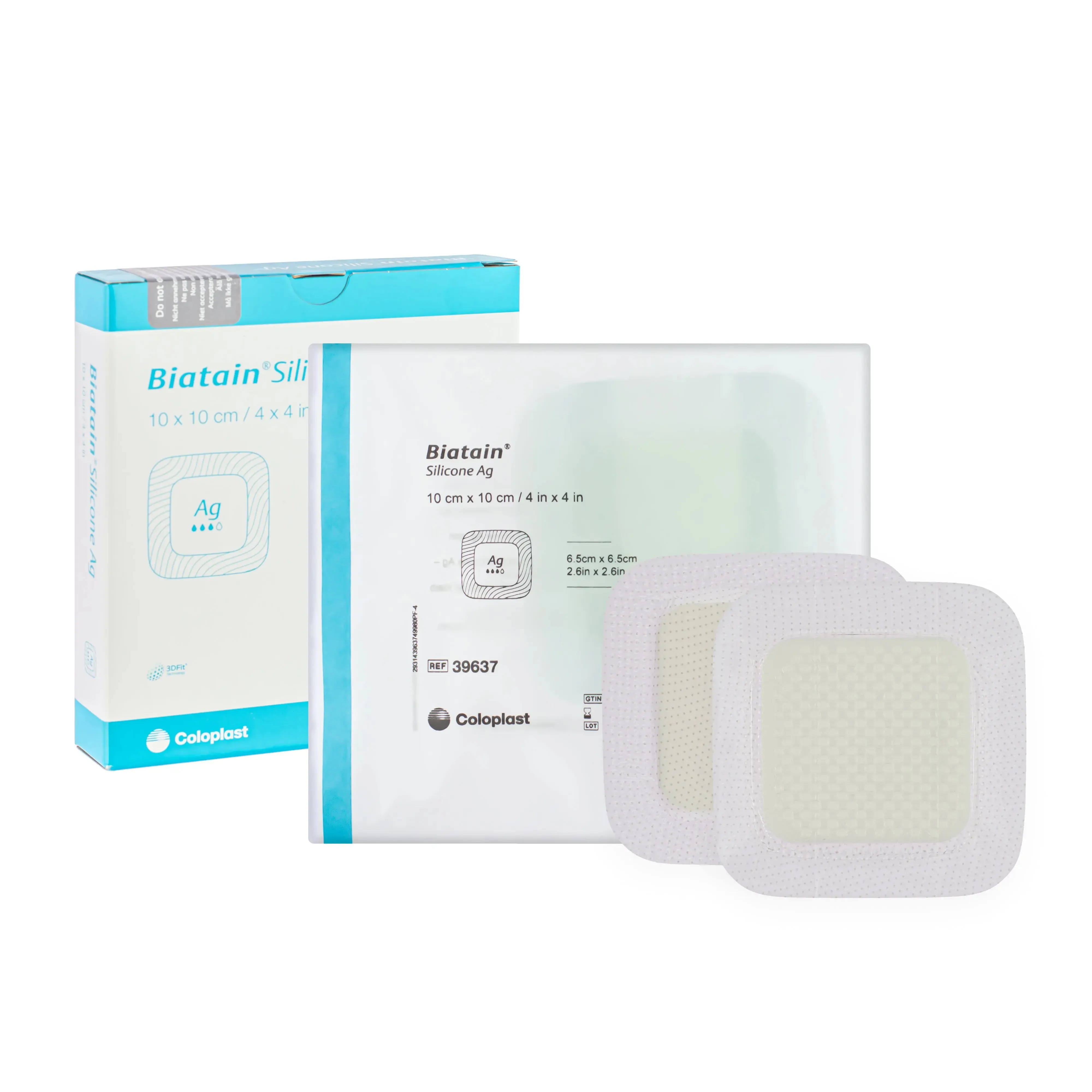 Biatain Silicone Ag Dressing - Silver Impregnated Foam Film Dressing (Multiple Sizes) (x5)