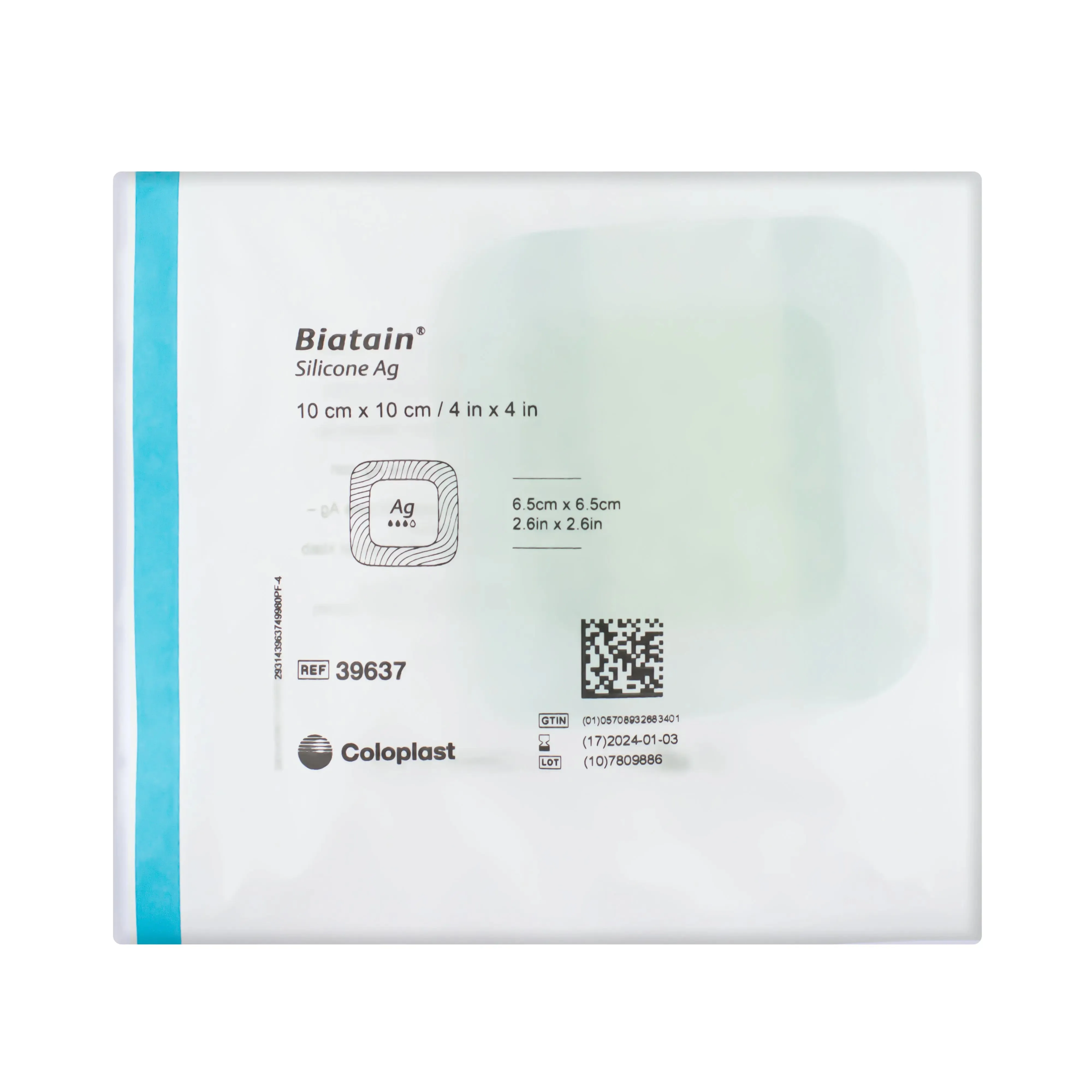 Biatain Silicone Ag Dressing - Silver Impregnated Foam Film Dressing (Multiple Sizes) (x5)