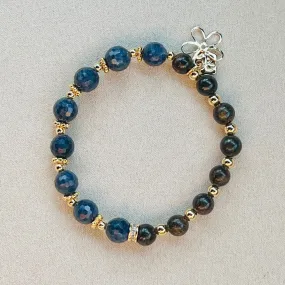 Blue Sapphire & Bronzite Baby Bracelet