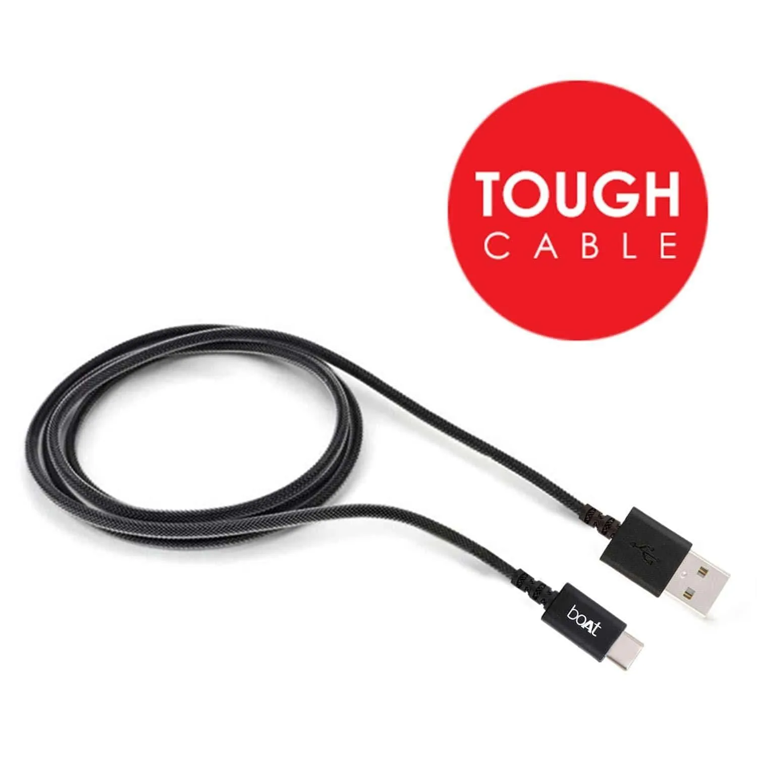 boAt A400 USB Type-C to USB-A 2.0 Male Data Cable, 2 Meter